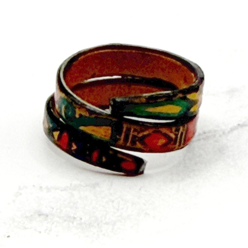 Copper Tone‎ Tribal Wrap Ring Adjustable Size 6.5–7